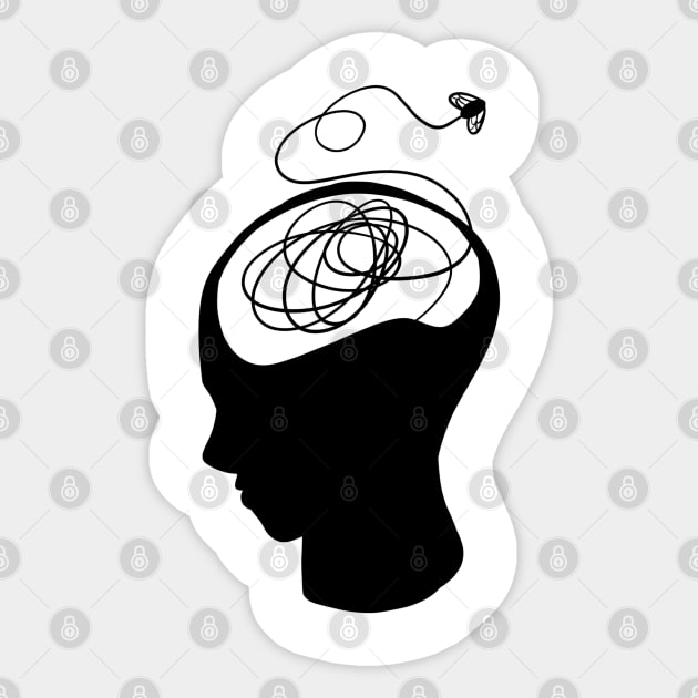 Buzzing mind Sticker by Izzzzman